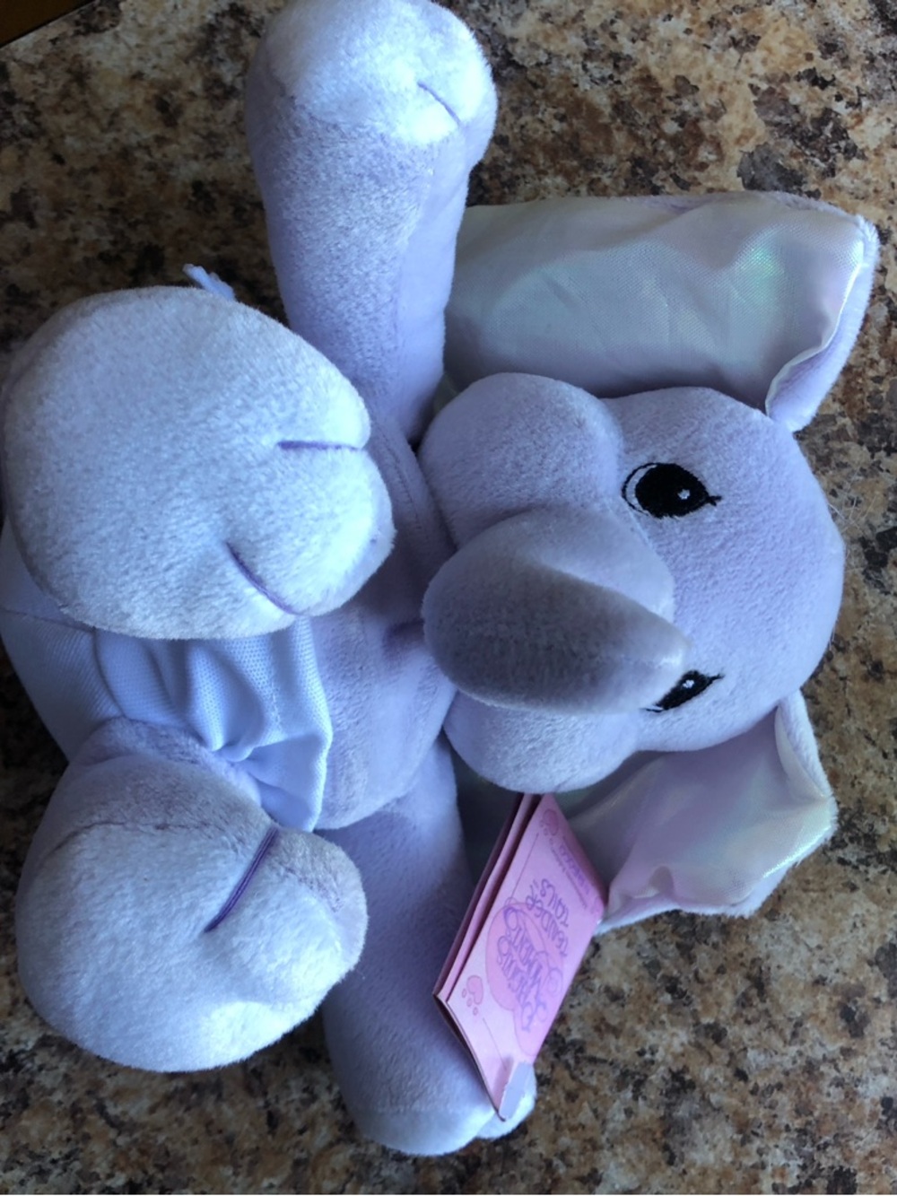 Precious Moments Tender Tails Lilac Plush Elephant Stuffed Animal with Tags